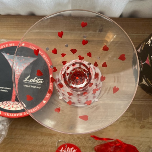 Collectible Red Hot-tini Martini Glass by Lolita - Picture 6 of 8